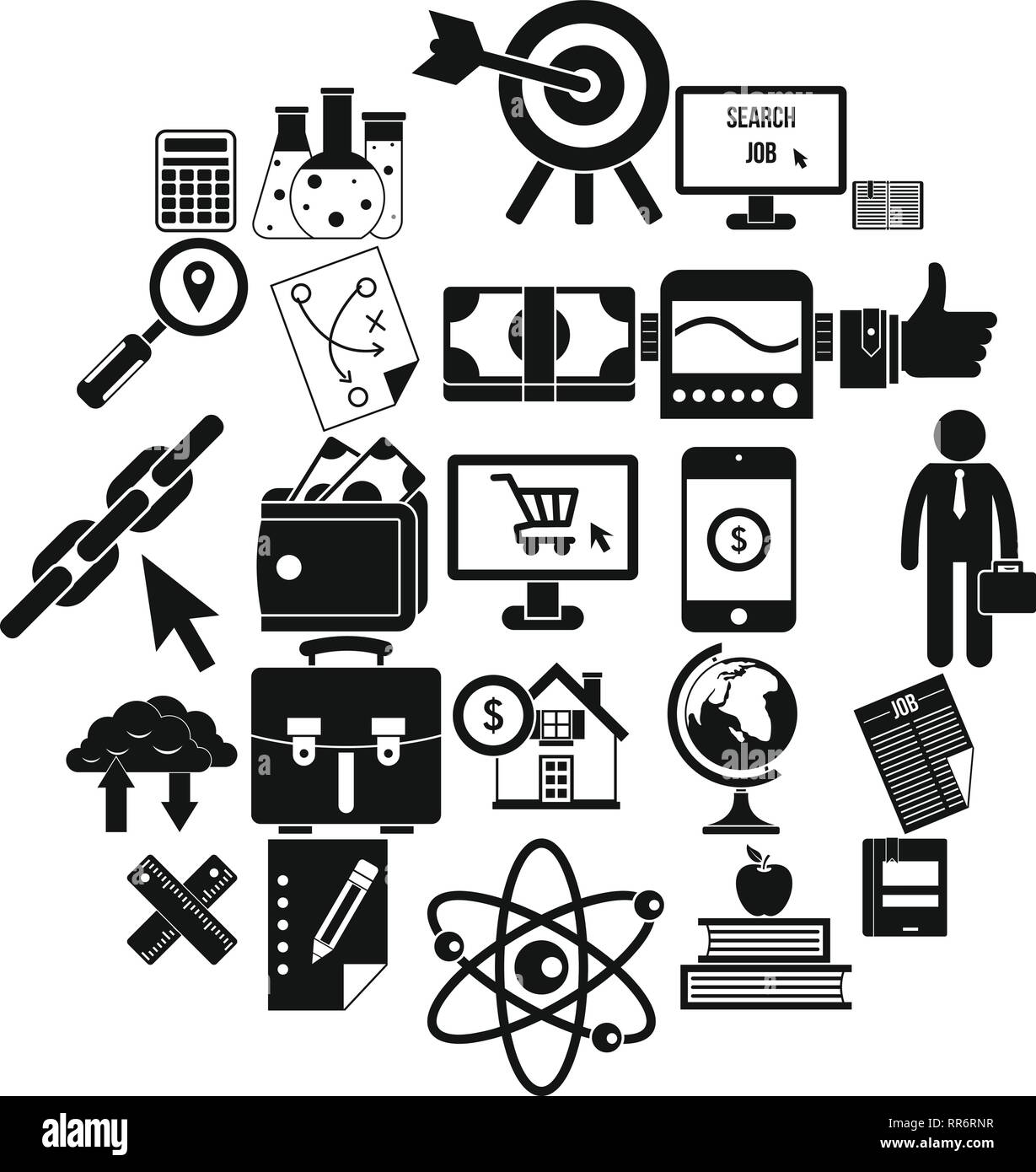 Science icons set, simple style Stock Vector Image & Art - Alamy