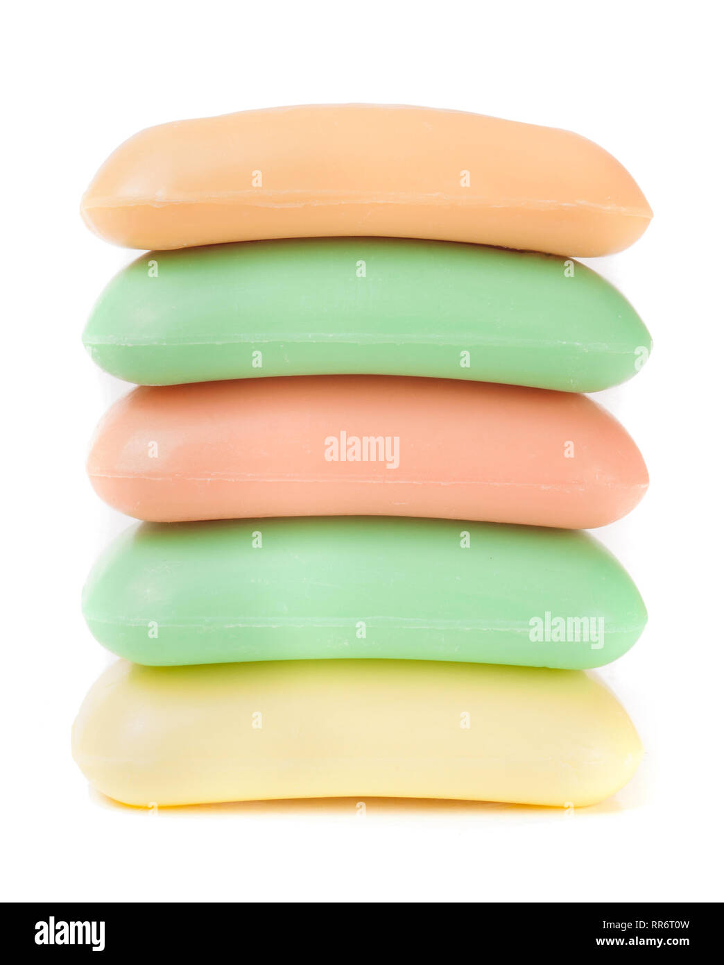 stack of soap different colors isolated on white background Stock Photo ...
