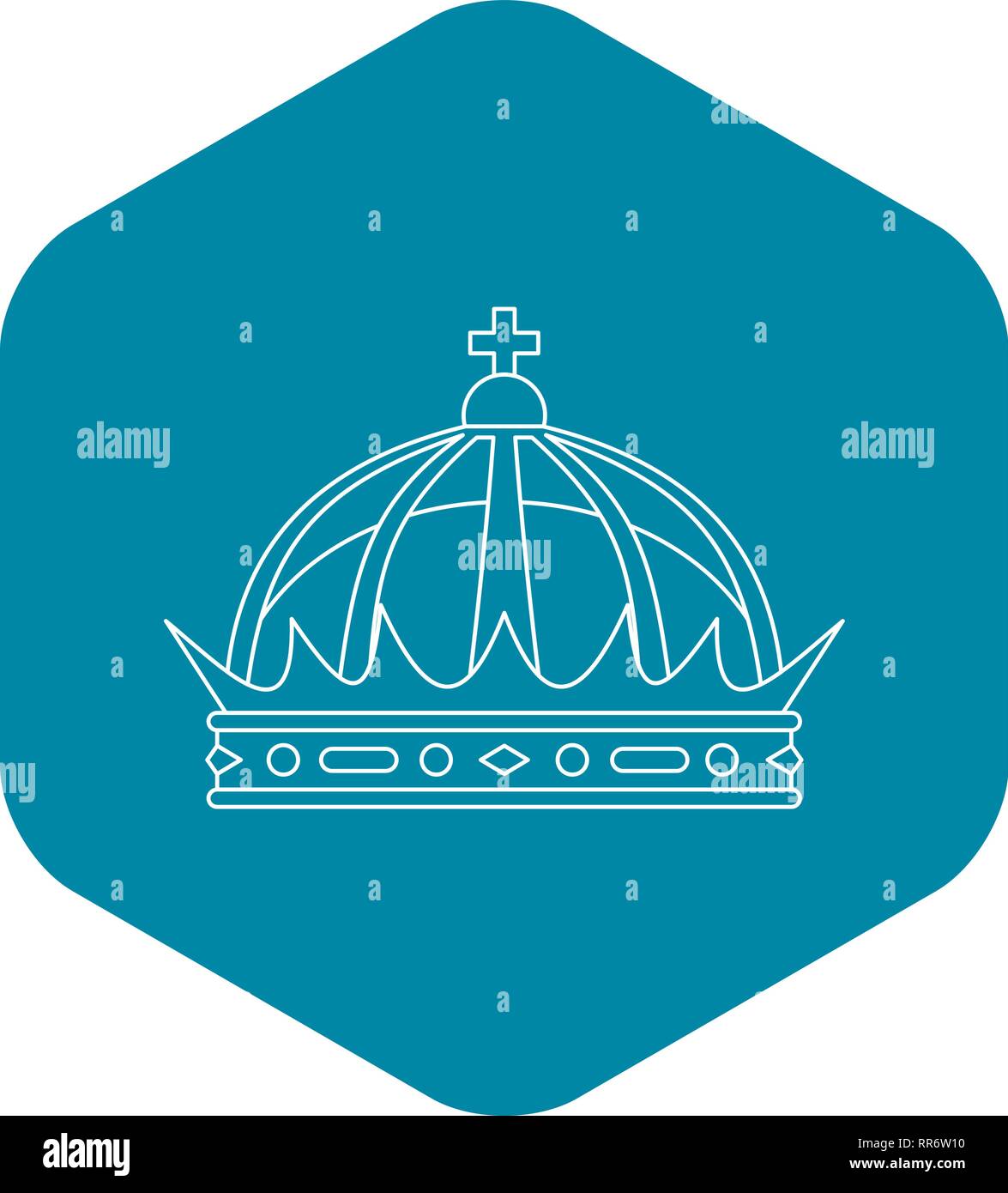 Crown icon, outline style Stock Vector Image & Art - Alamy