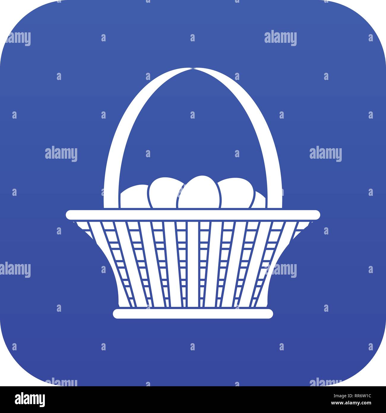 Easter basket icon digital blue Stock Vector Image & Art Alamy