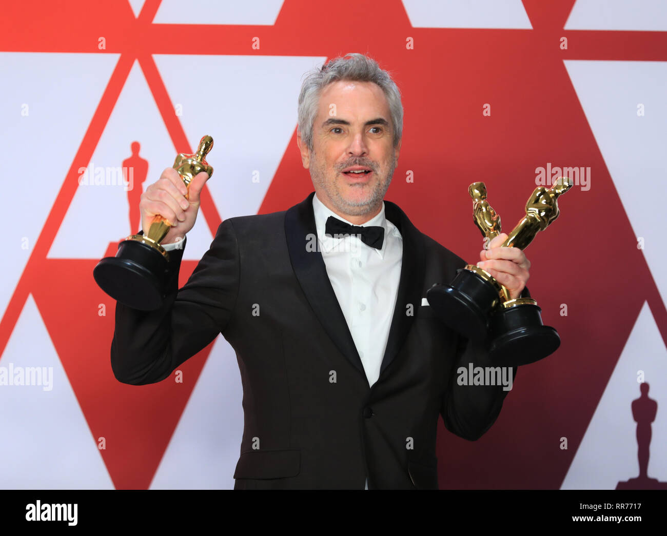 Los Angeles, USA. 24th Feb, 2019. Alfonso Cuaron, winner of the Best