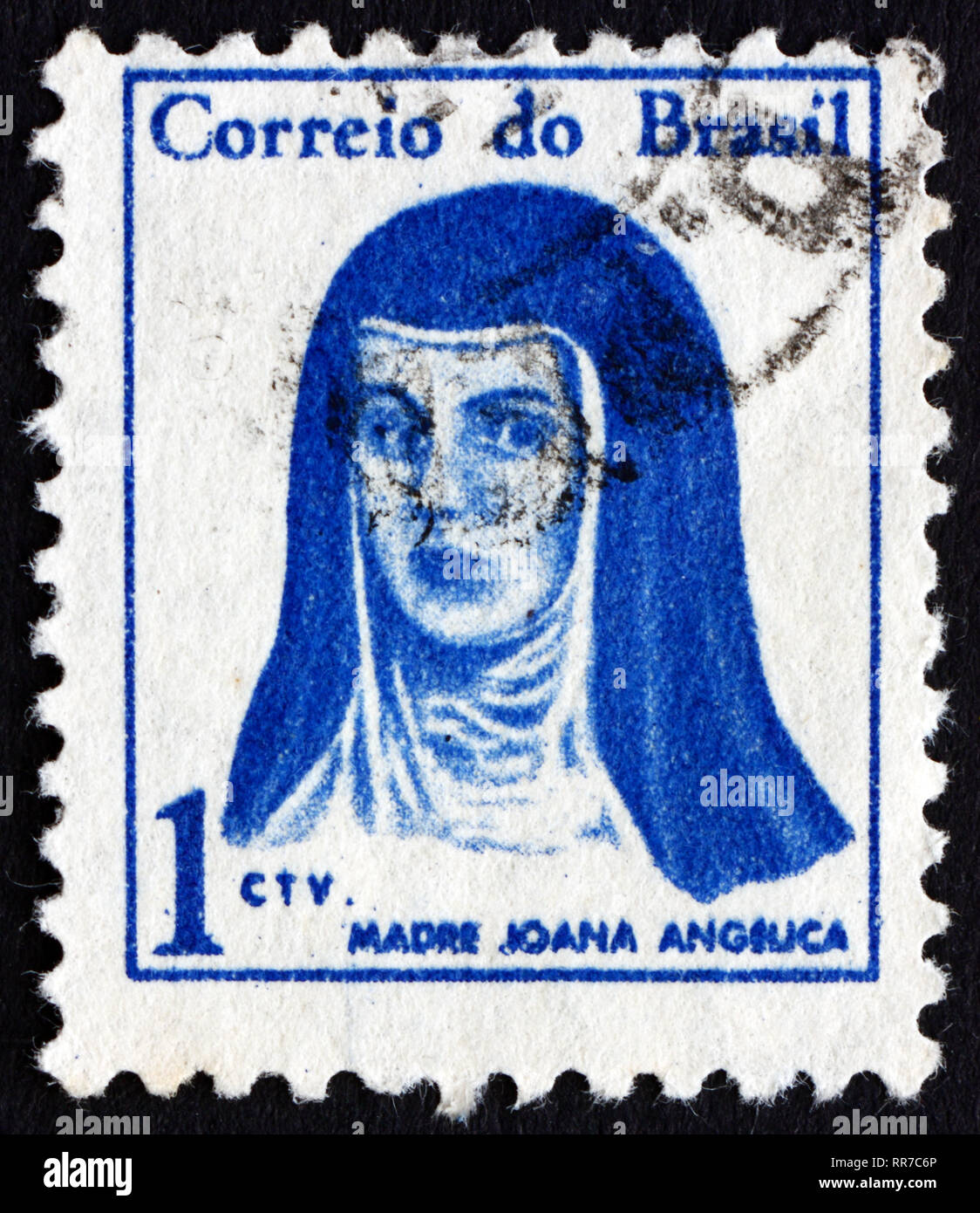 BRAZIL - CIRCA 1967: a stamp printed in the Brazil shows Mother Joana ...