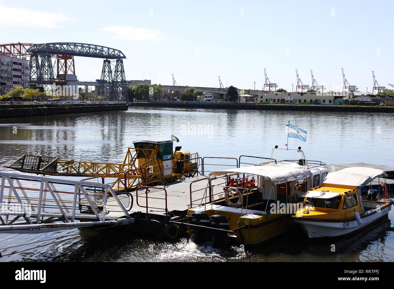Buenos Aires, Argentina August 22, 2018 Riachuelo river view located
