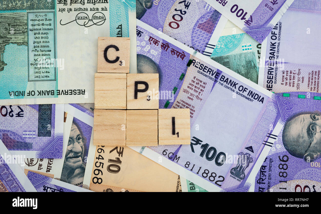 CPI Consumer Price Index word with Indian currency Stock Photo Alamy