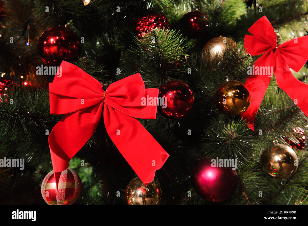 Happy New Year and Merry Christmas decoration card background Stock