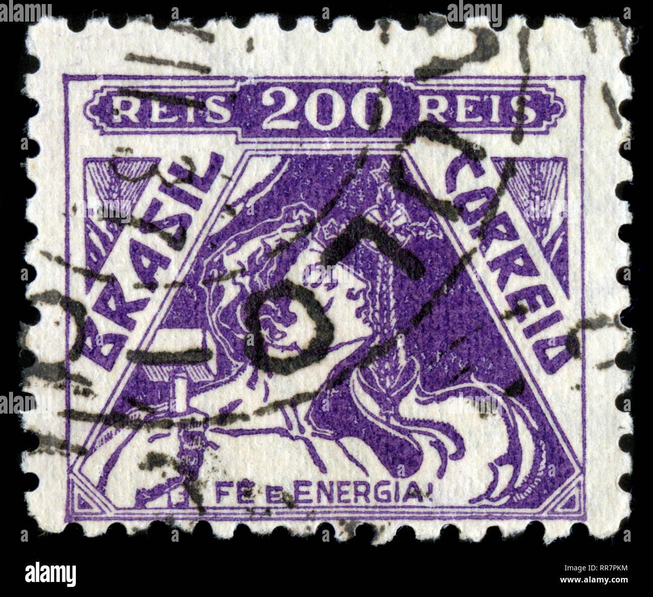 Postage stramp from Brazil in the Definitives - Economy and Culture series issued in 1933 Stock Photo