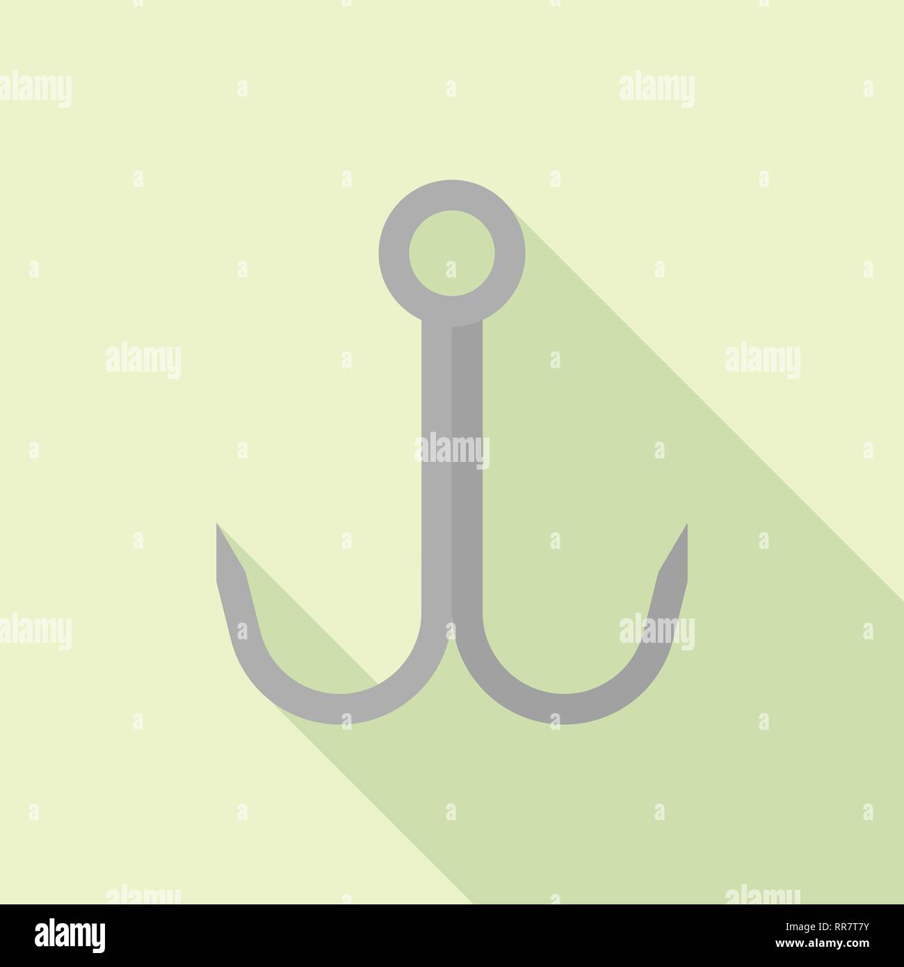 Hiking hook icon, flat style Stock Vector