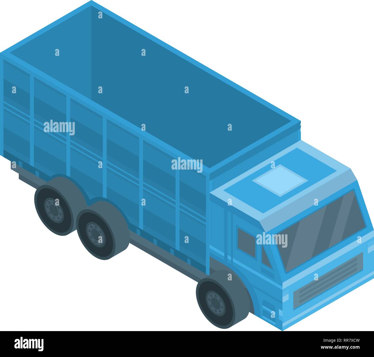 Farm truck icon, isometric style Stock Vector