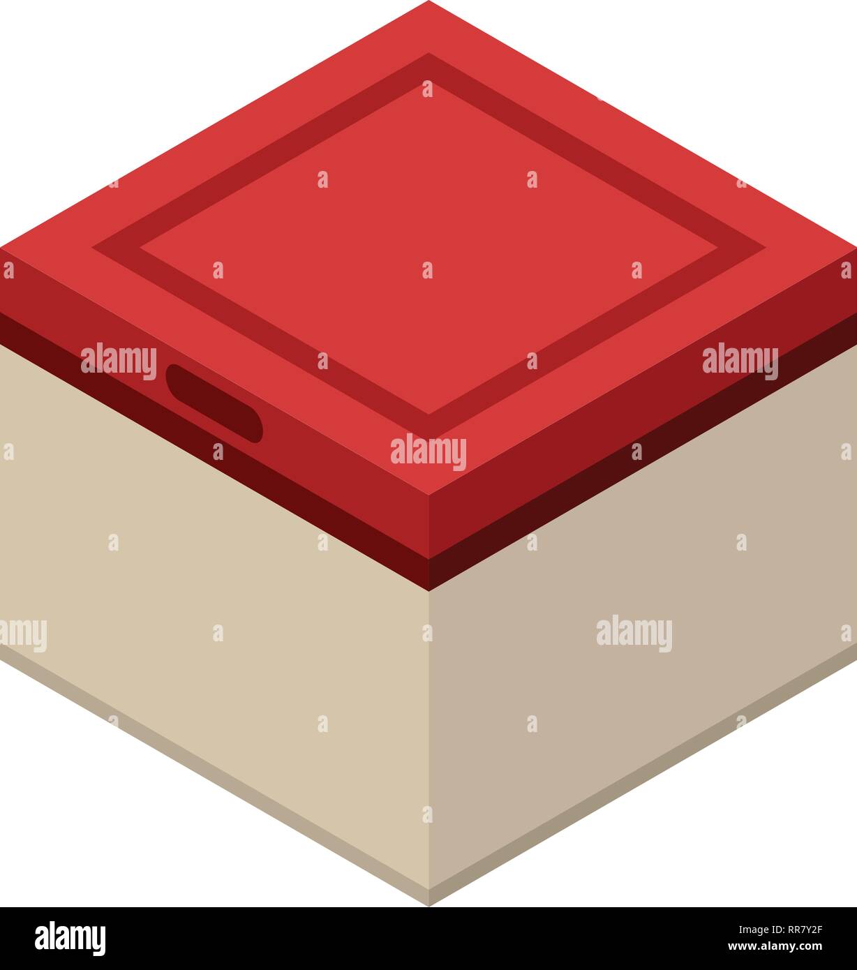 Fridge box icon, isometric style Stock Vector