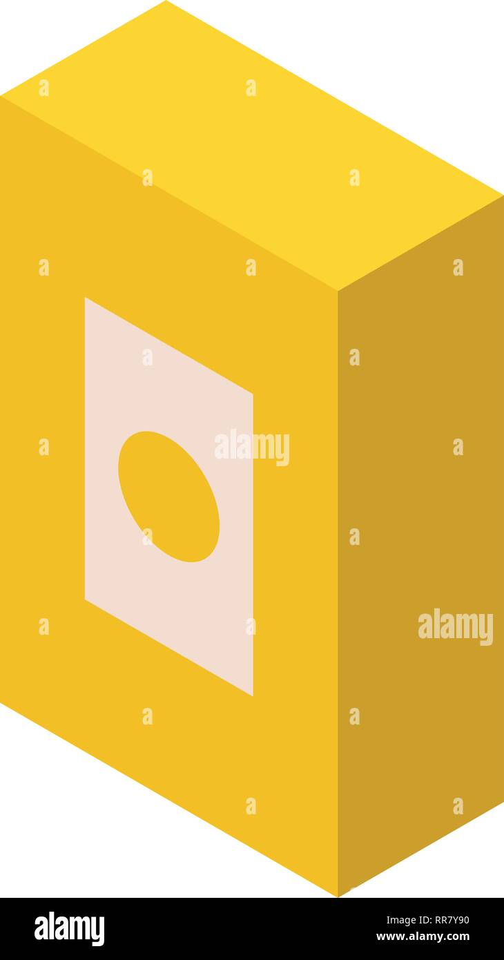 Detergent box icon, isometric style Stock Vector