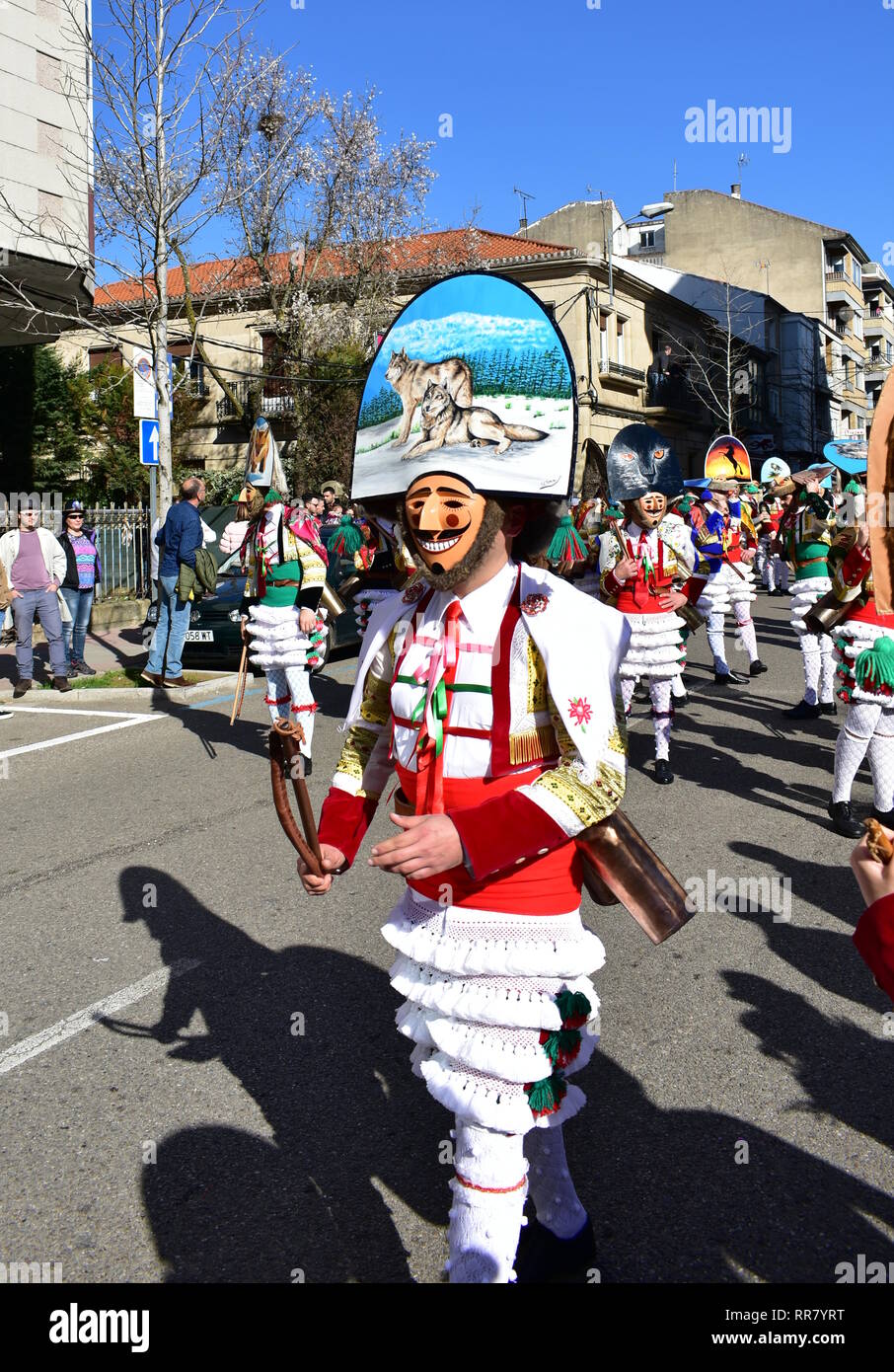 Verin-spain,4-February-2018 Carnival Verin in Galicia Spain one of the most  ancient in the world Stock Photo - Alamy