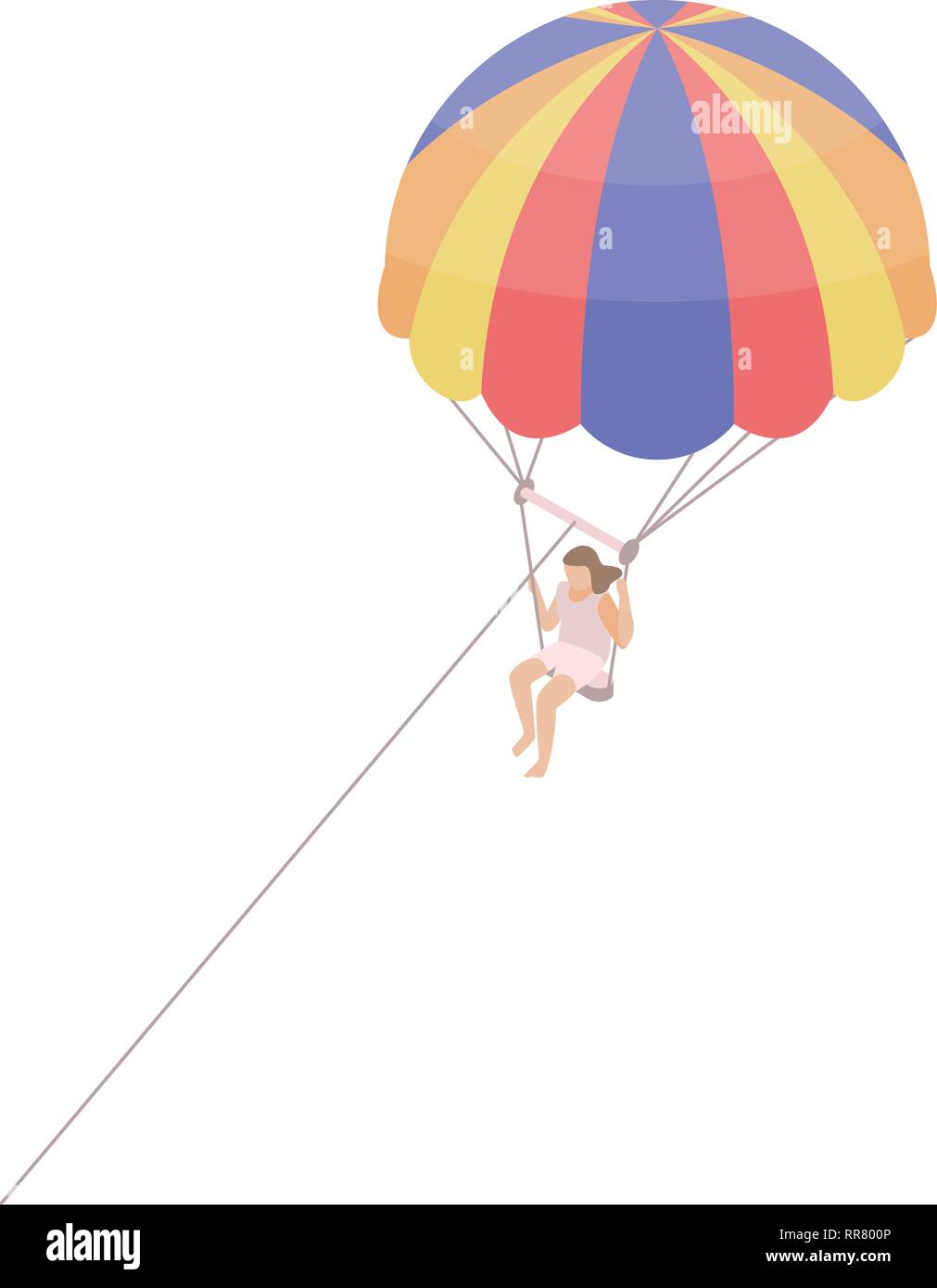 Parasailing icon, isometric style Stock Vector