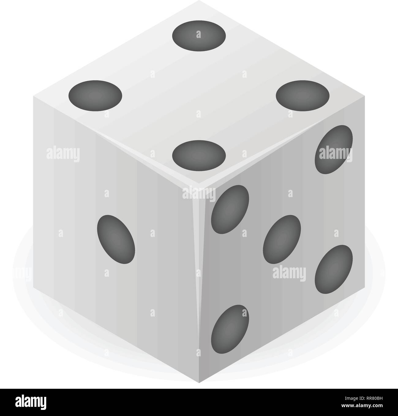 Casino dice icon, isometric style Stock Vector