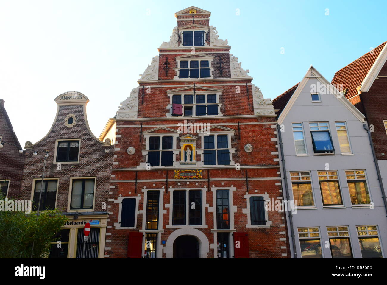 hoorn,holland 3 dutch houses.gables 2018 Stock Photo