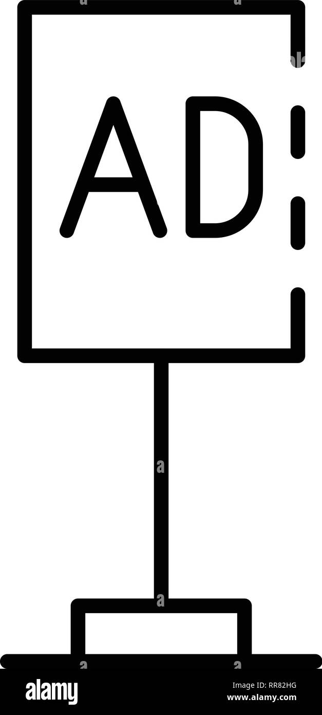 Ad banner stand icon, outline style Stock Vector Image & Art - Alamy