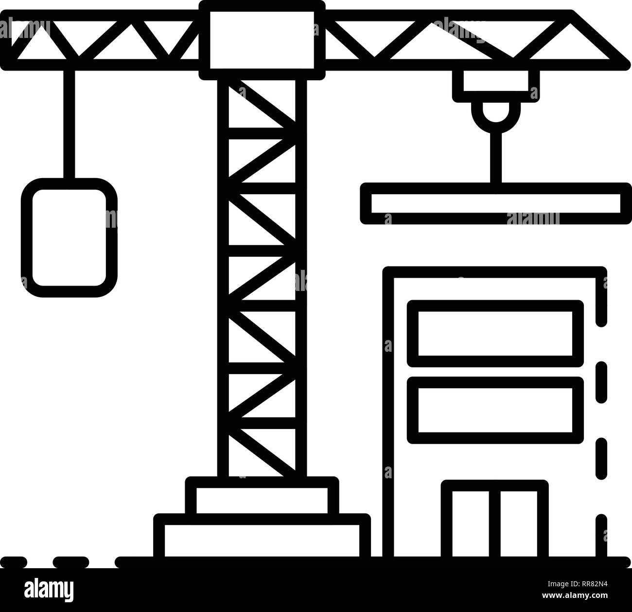Construction crane icon, outline style Stock Vector Image & Art - Alamy