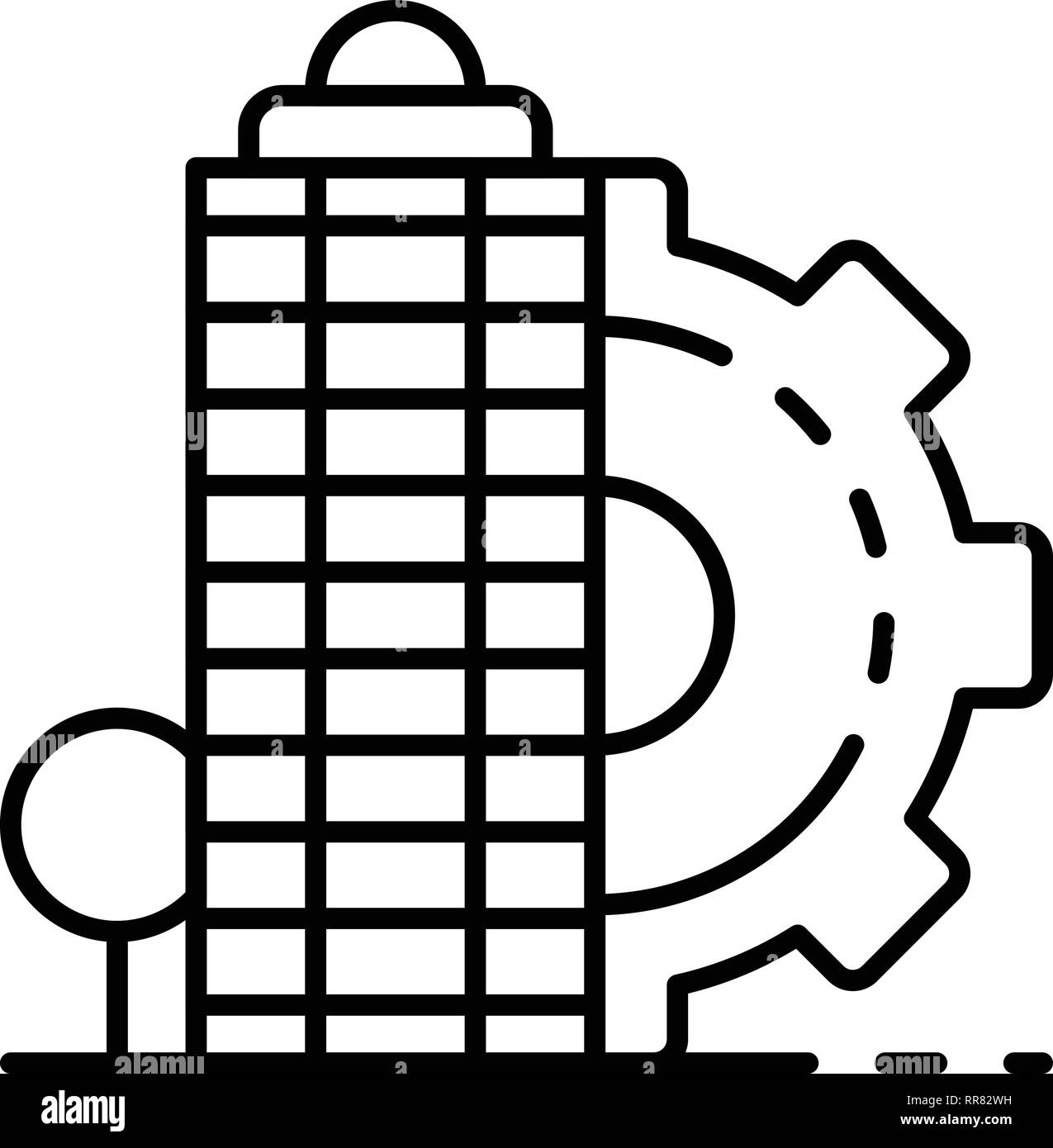 City architectural building icon, outline style Stock Vector Image ...