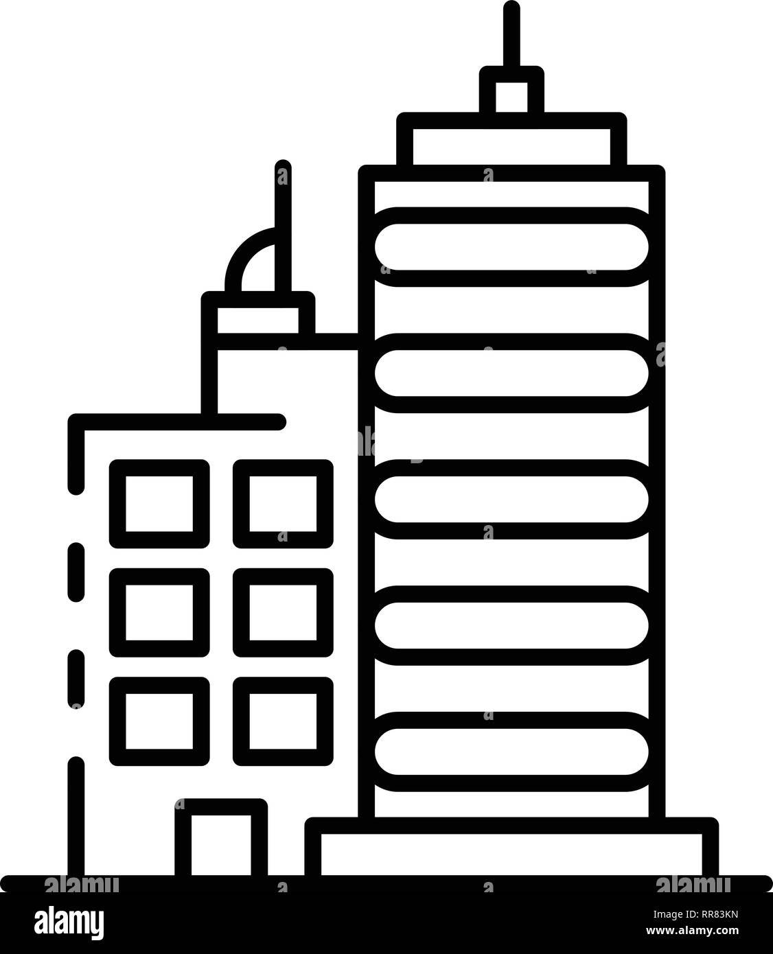 City buildings icon, outline style Stock Vector Image & Art - Alamy