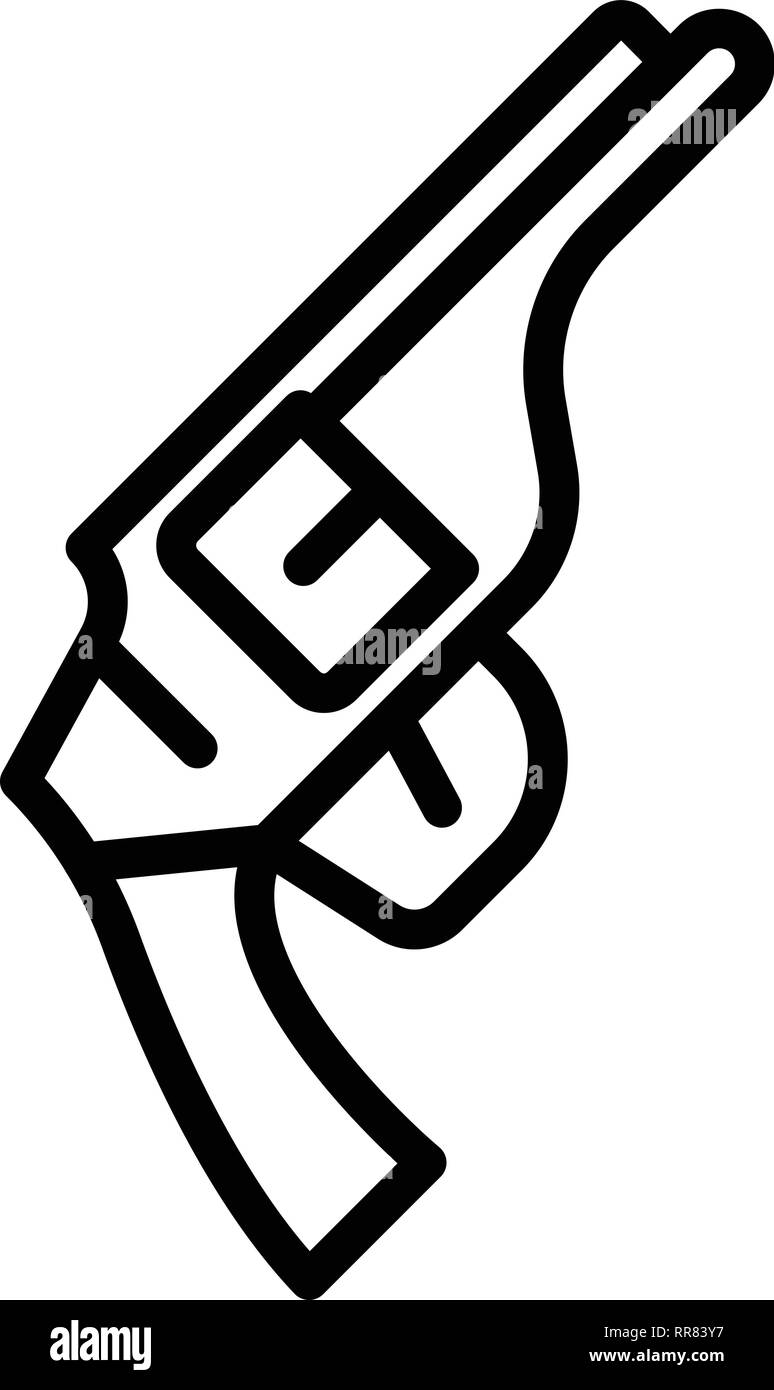 Revolver icon, outline style Stock Vector Image & Art - Alamy