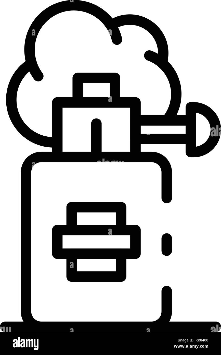 Gas grenade icon, outline style Stock Vector