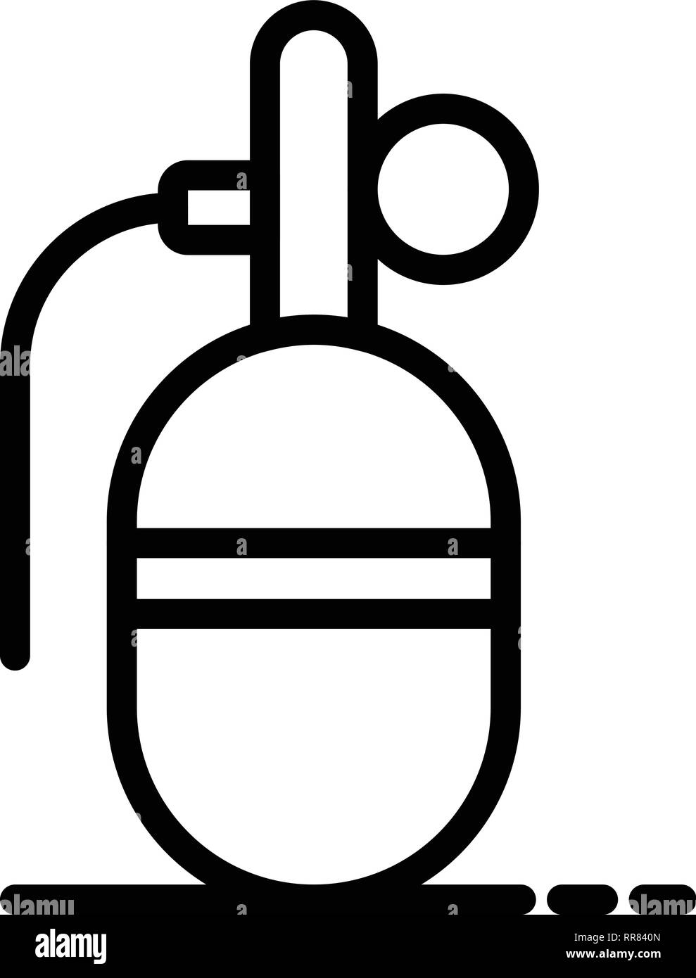 Grenade icon, outline style Stock Vector Image & Art - Alamy