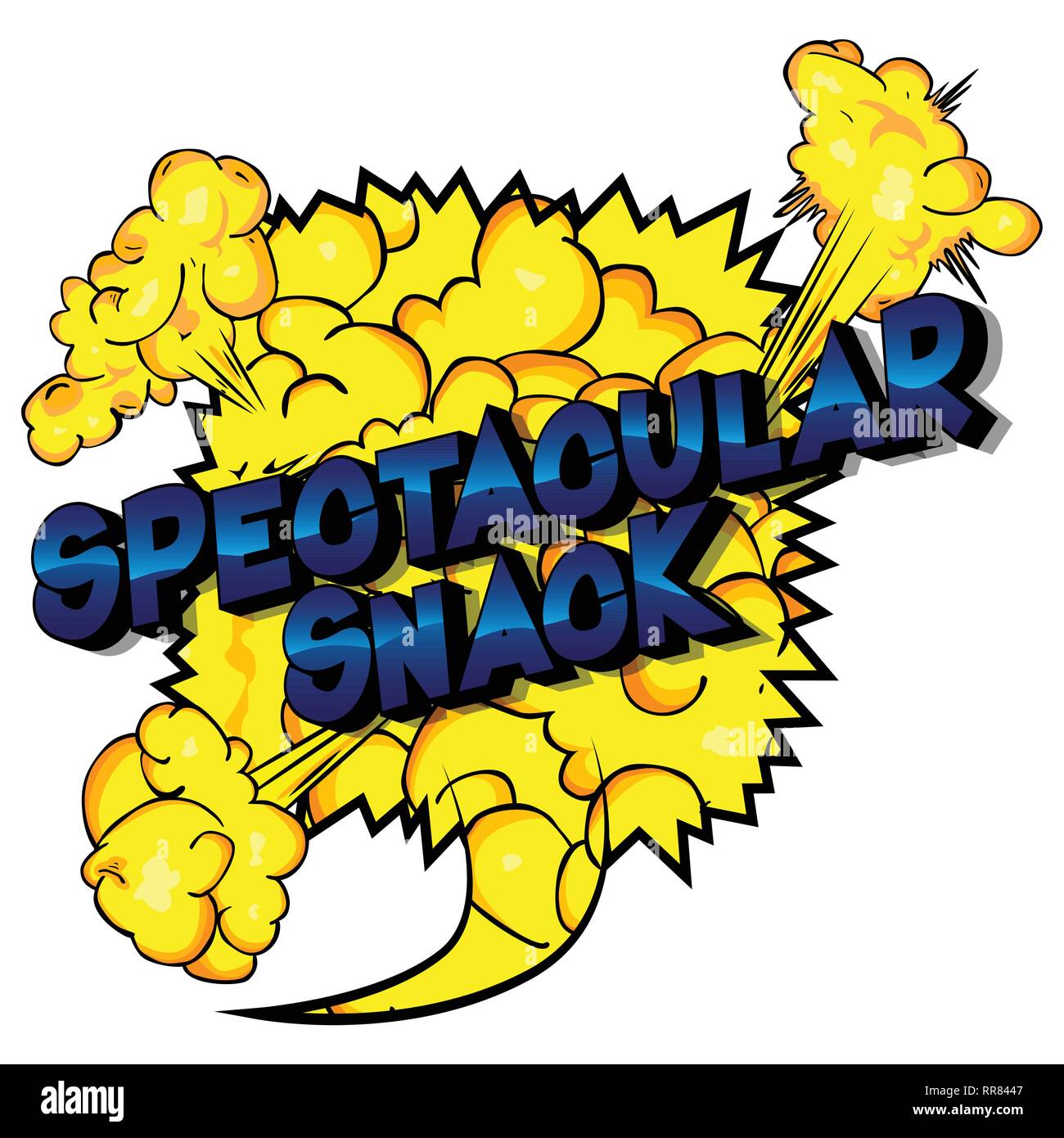 Spectacular Snack - Vector illustrated comic book style phrase on abstract background. Stock Vector