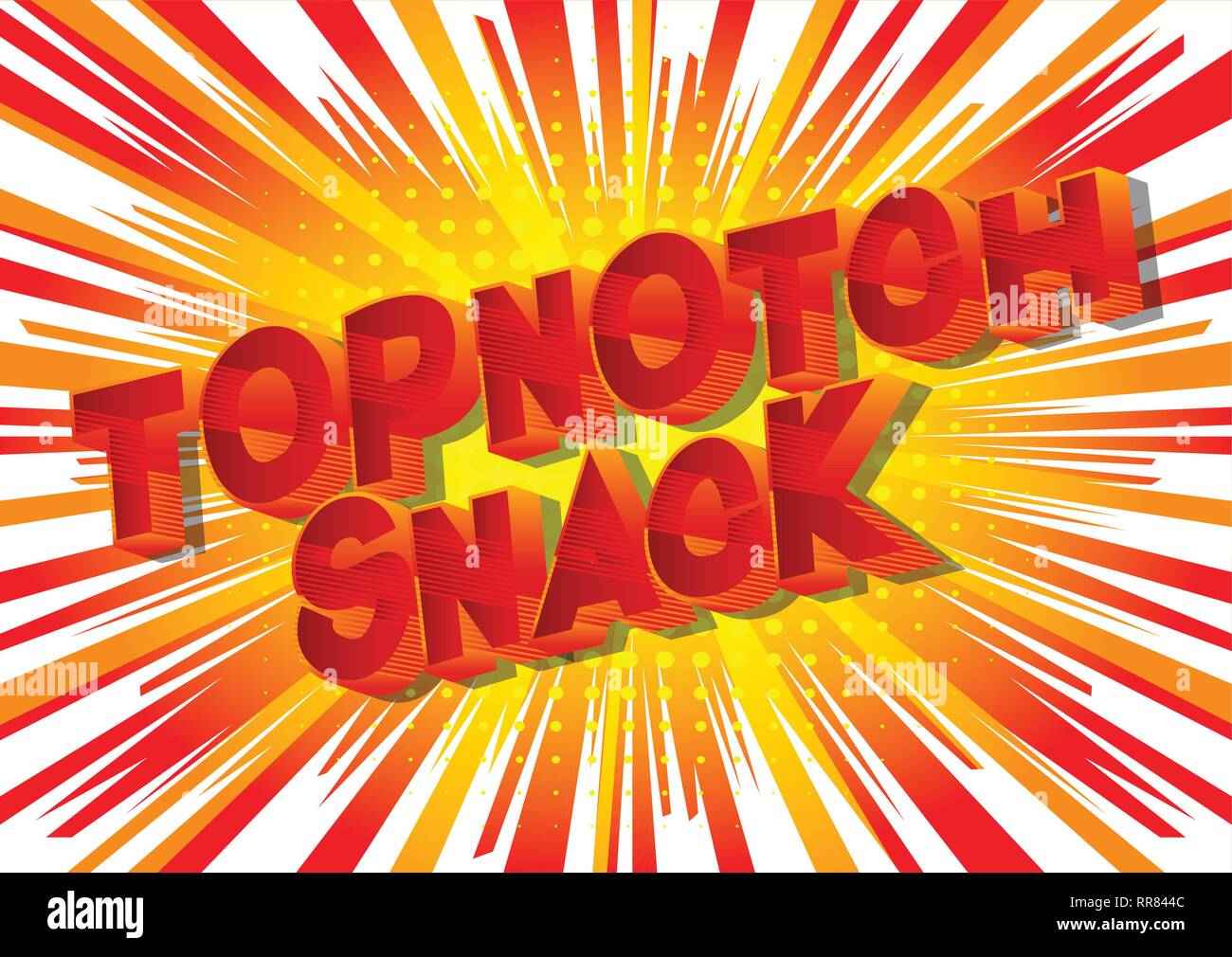 Topnotch Snack - Vector illustrated comic book style phrase on abstract background. Stock Vector