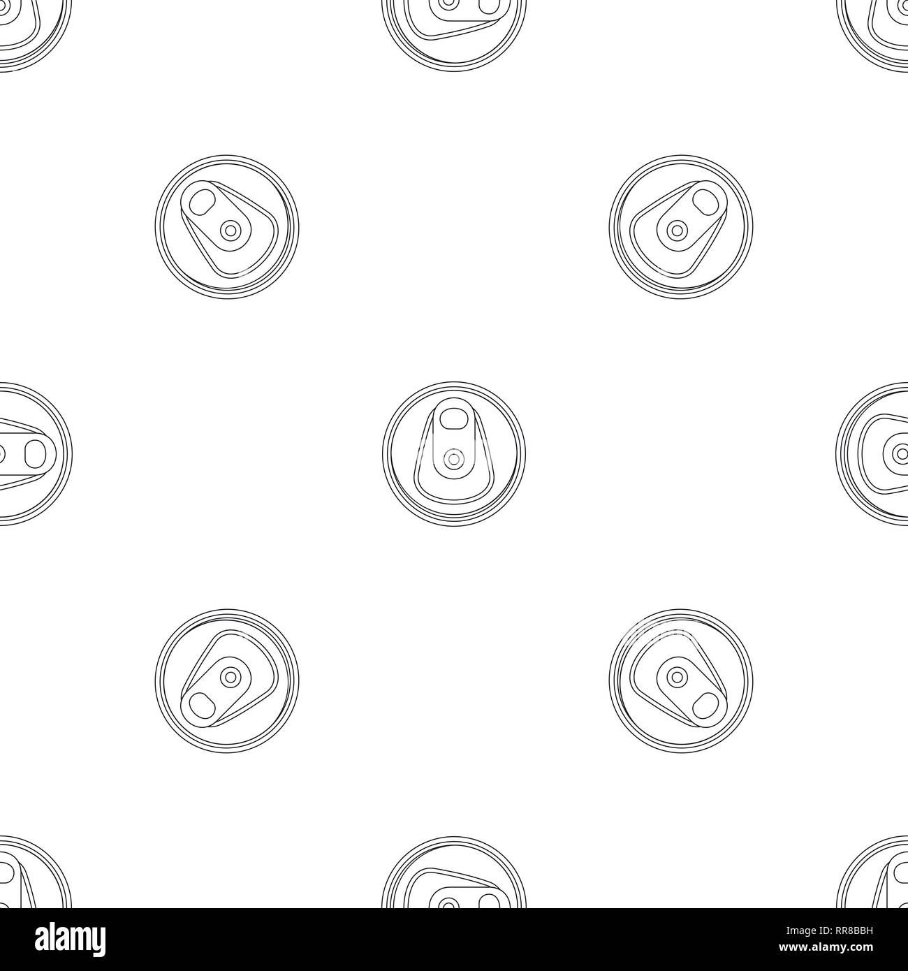 Top tin can pattern seamless vector repeat geometric for any web design Stock Vector