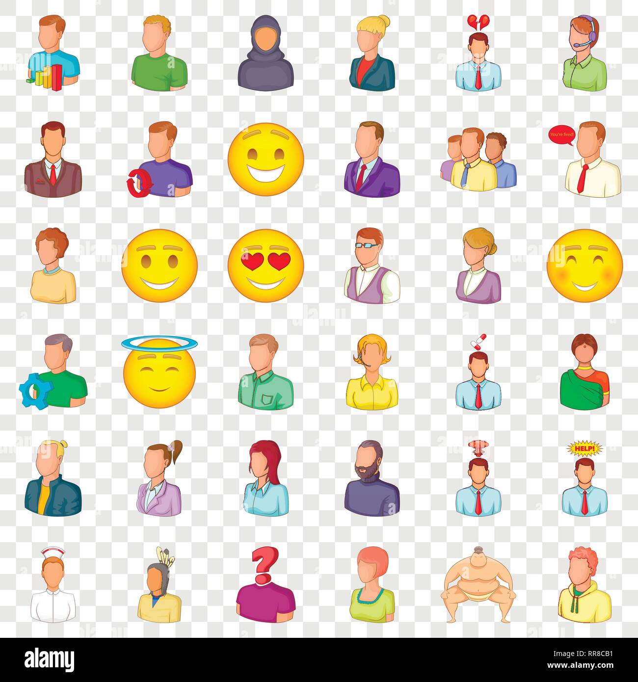 User icons set, cartoon style Stock Vector Image & Art - Alamy