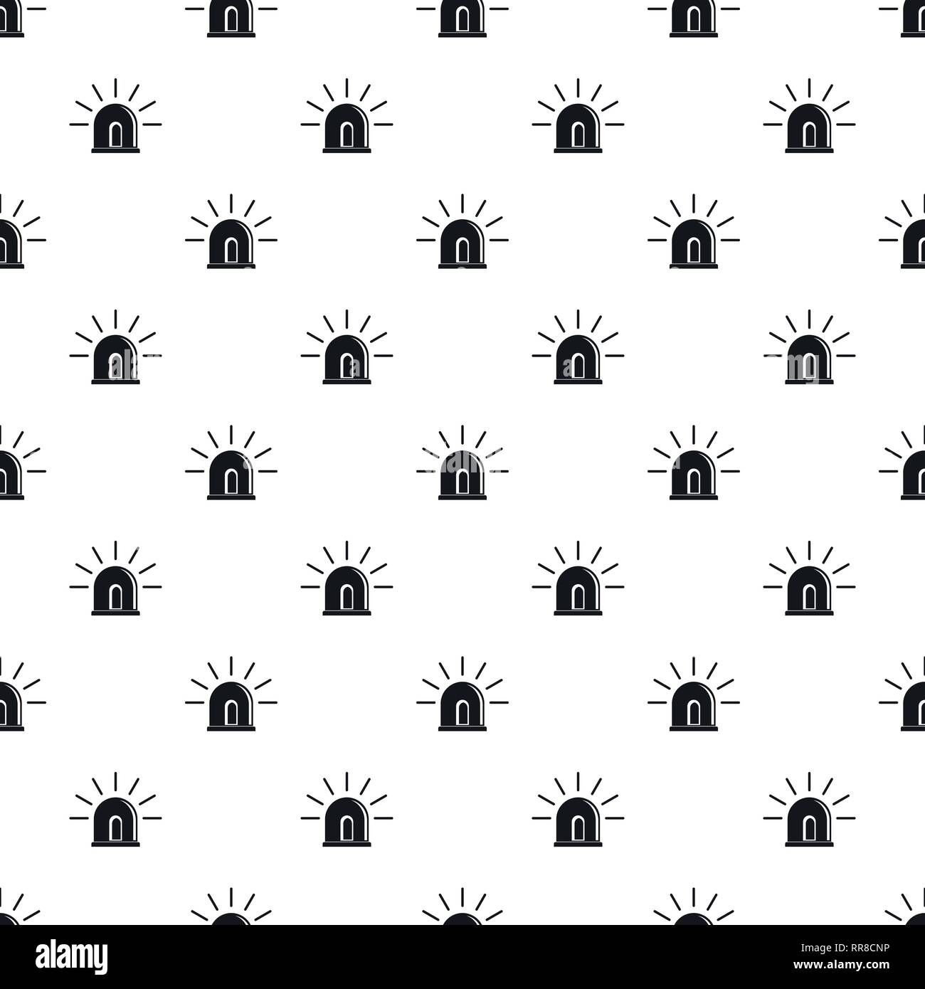 Light police siren pattern seamless vector repeat geometric for any web design Stock Vector