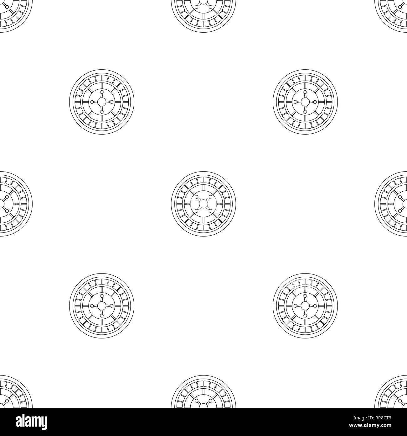 Casino roulette pattern seamless vector repeat geometric for any web design Stock Vector