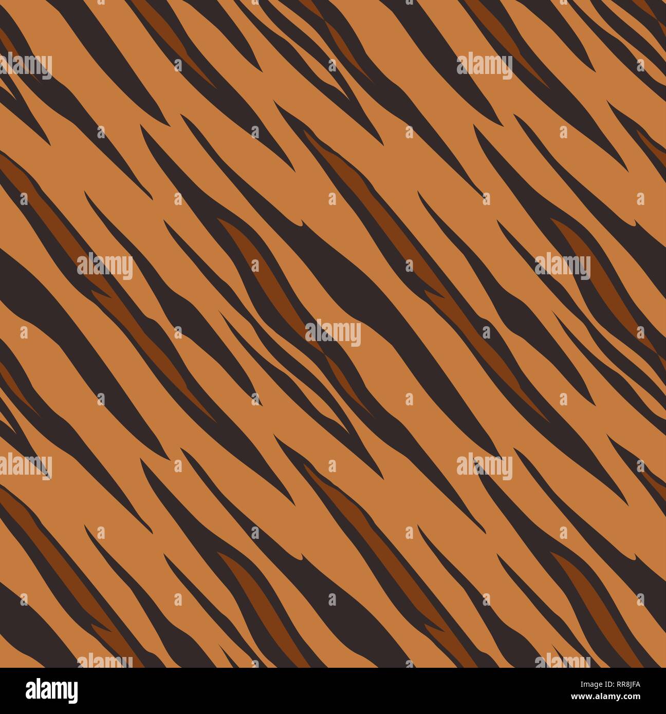 Tiger Animal Print Pattern Seamless Tile Stock Vector