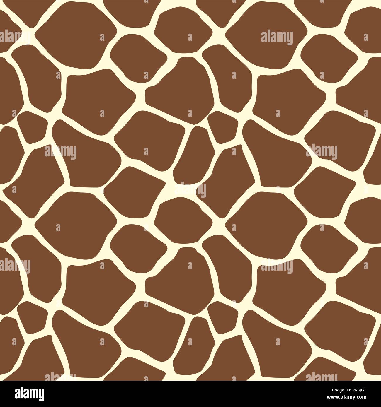 Giraffe Animal Print Pattern Seamless Tile Stock Vector