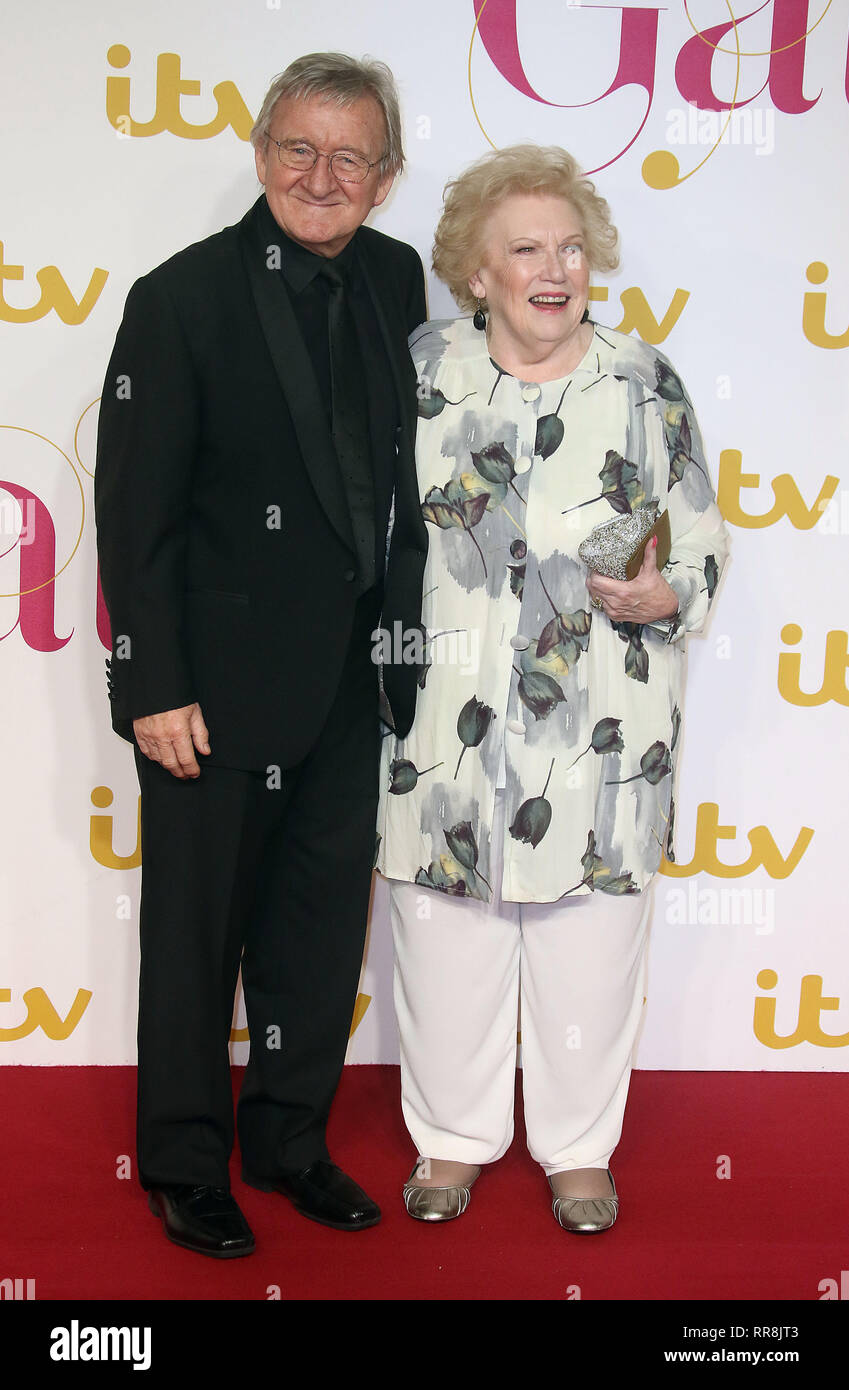 Nov 19, 2015 - London, England, UK - ITV Gala, London Palladium - Red Carpet Arrivals Photo Shows: Chris Steele and Denise Robertson Stock Photo
