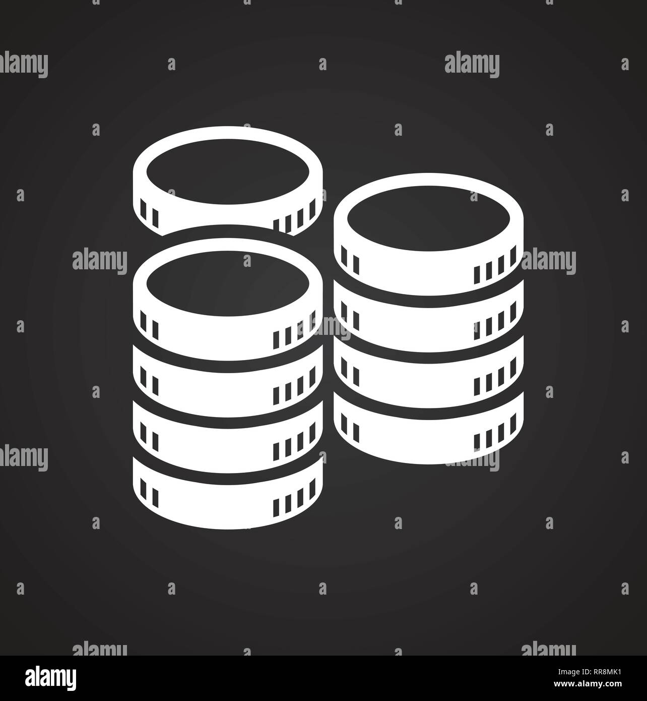 Coin icons set on white background for graphic and web design, Modern ...
