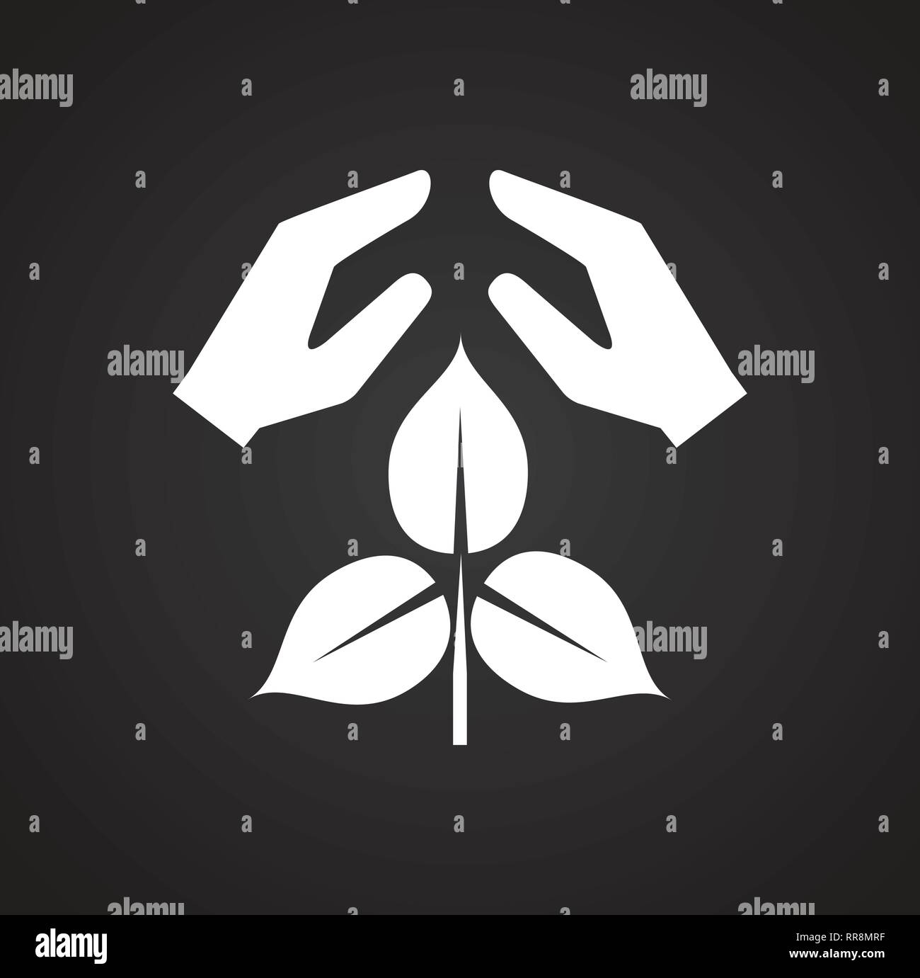 Grow icon on black background for graphic and web design, Modern simple ...