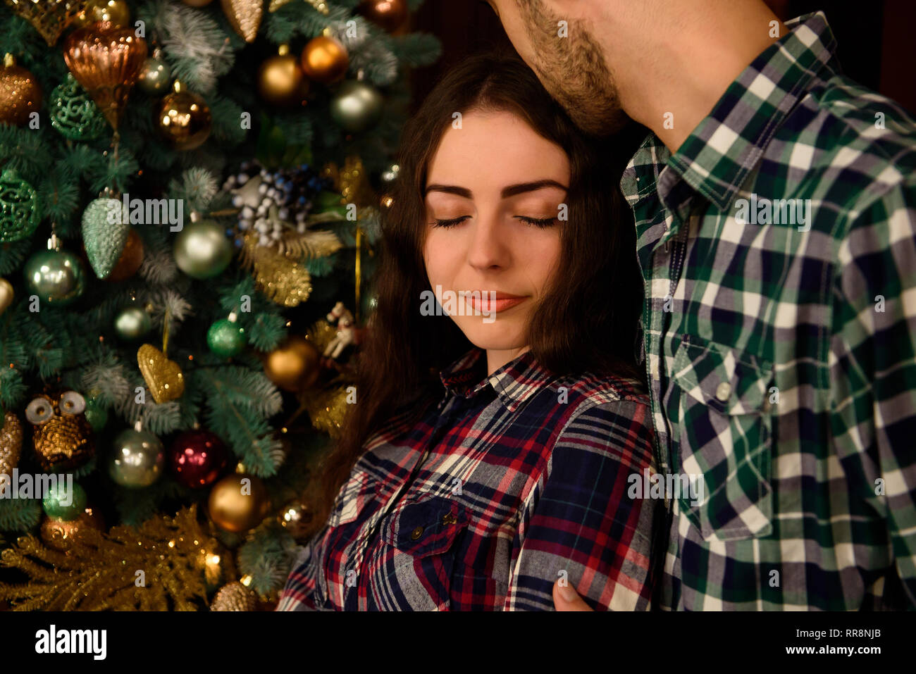 Adorable sweet caucasian husband and wife are bonding Stock Photo Alamy