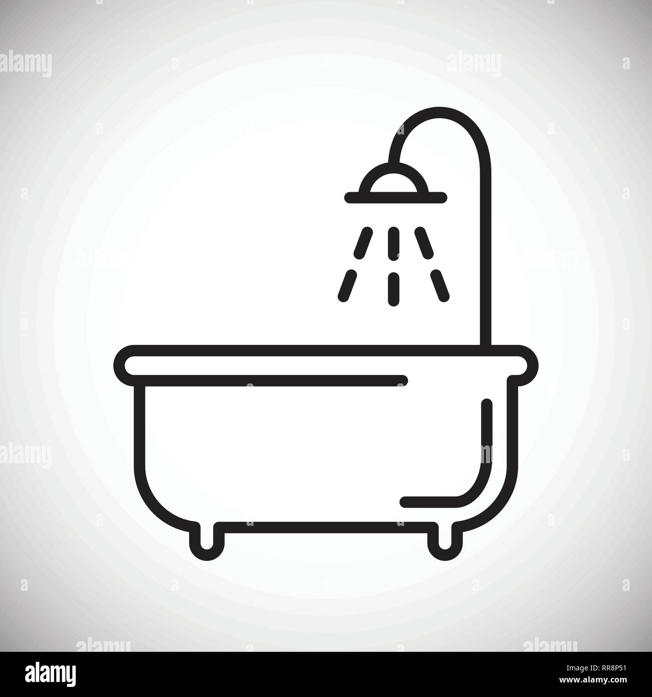Bathroom line icon on white background for graphic and web design ...