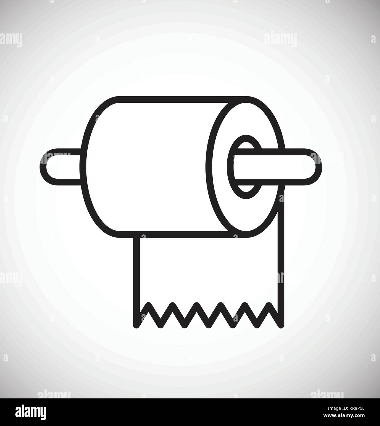 Toilet line icon on white background for graphic and web design, Modern ...