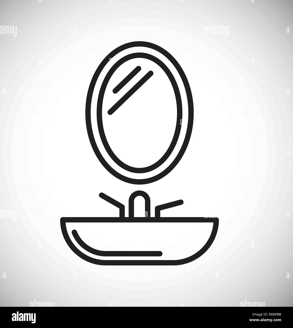Bathroom line icon on white background for graphic and web design ...