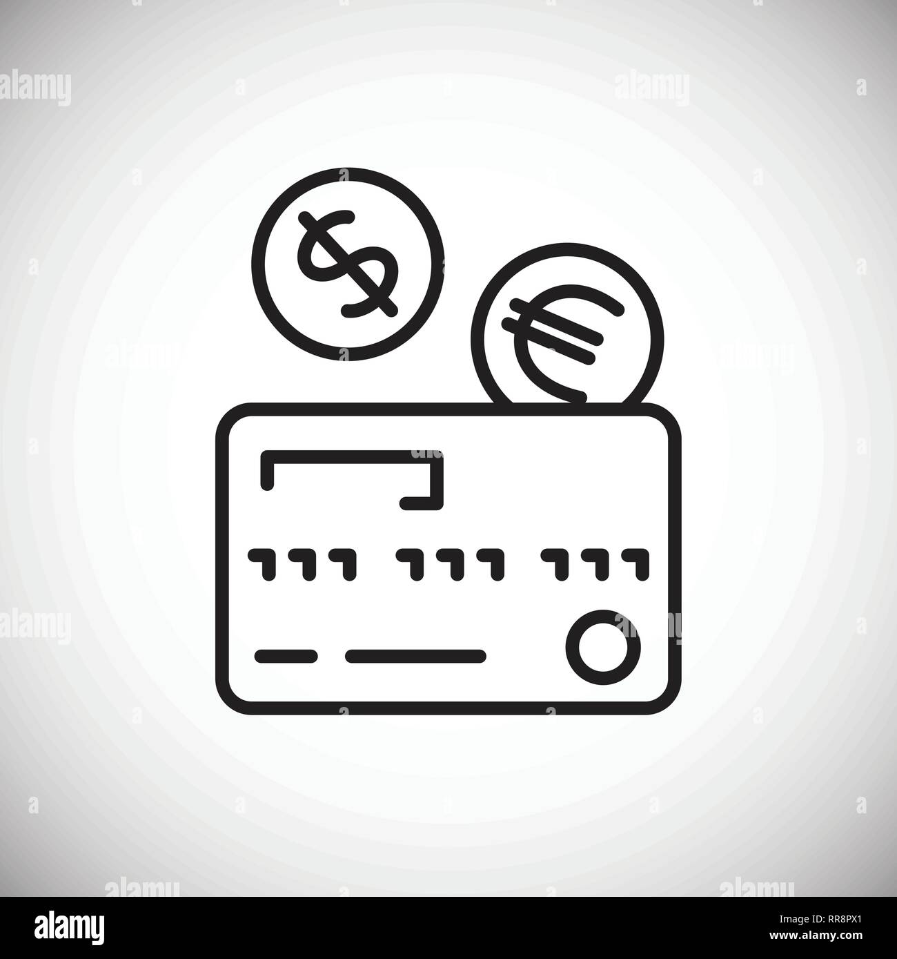 Card line icon on white background for graphic and web design, Modern ...