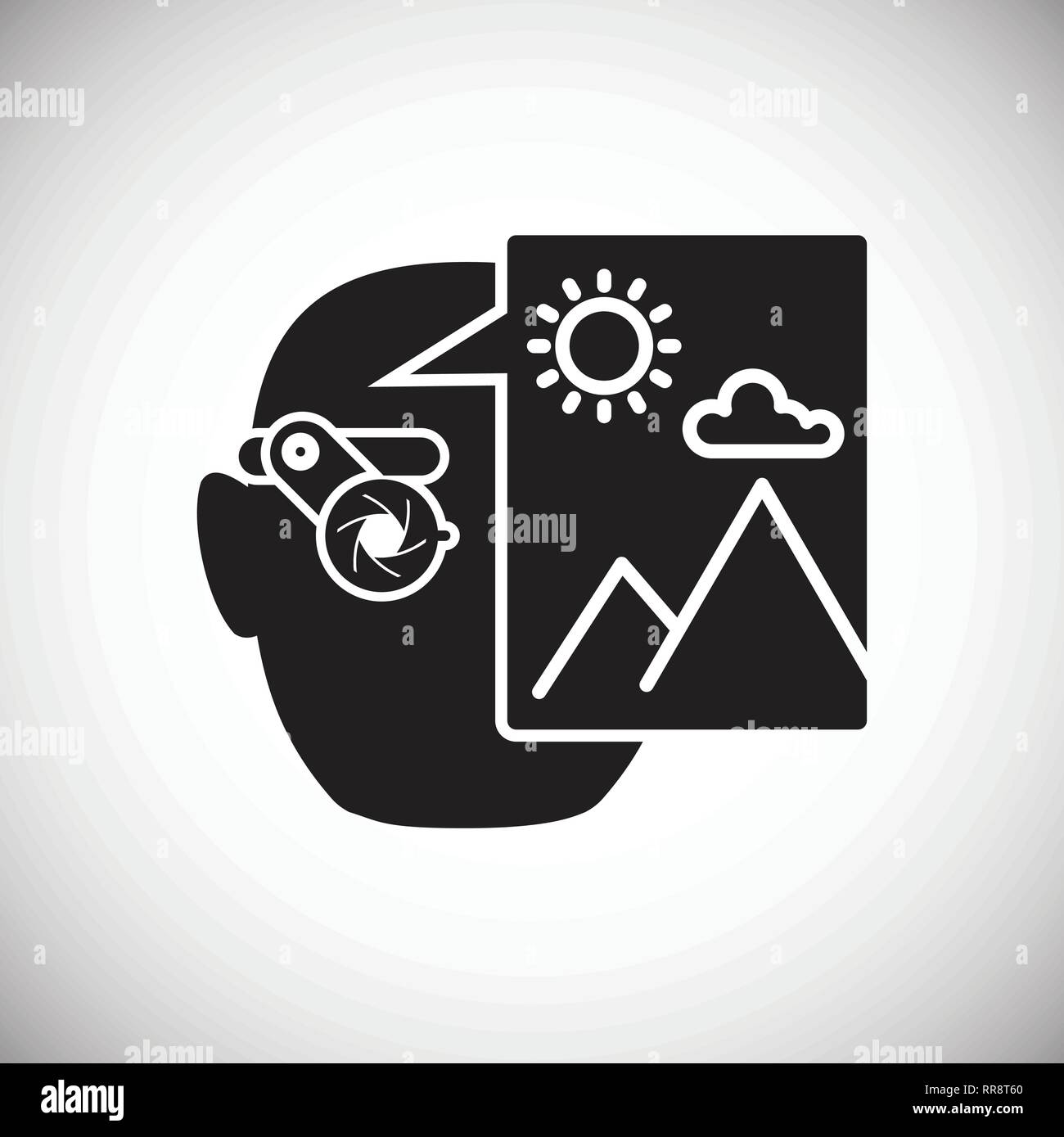 Augmented reality icon on white background for graphic and web design ...