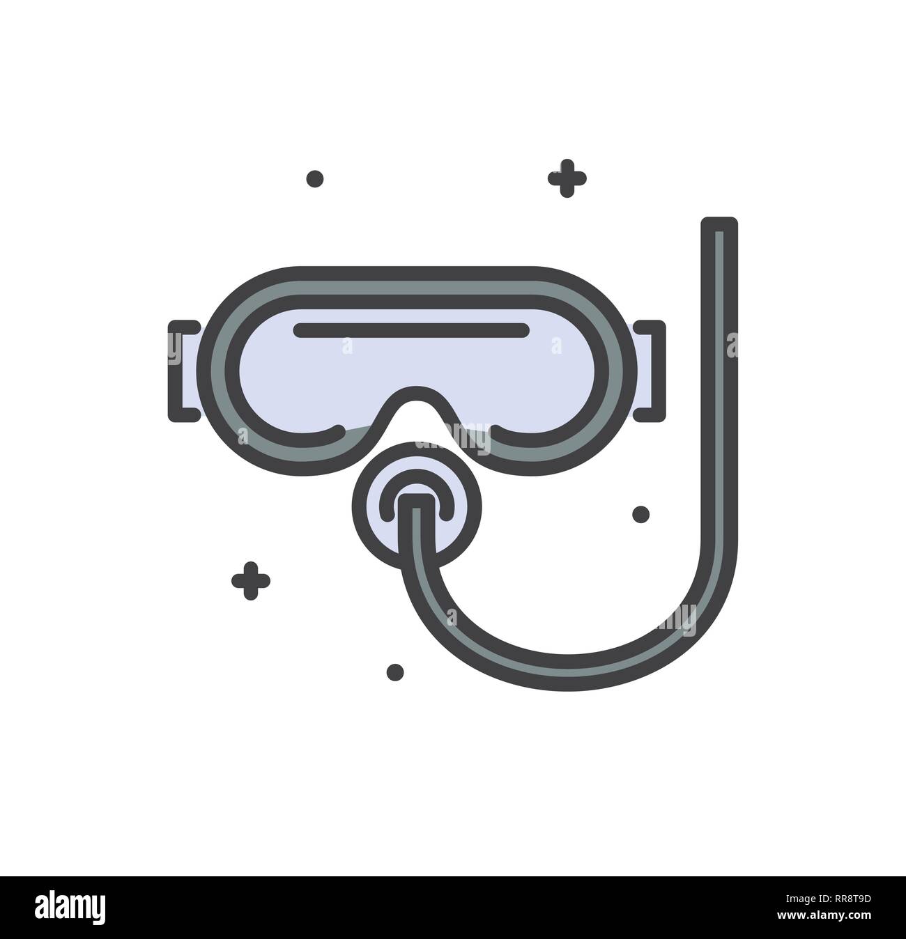 Scuba line icon on white background for graphic and web design, Modern ...