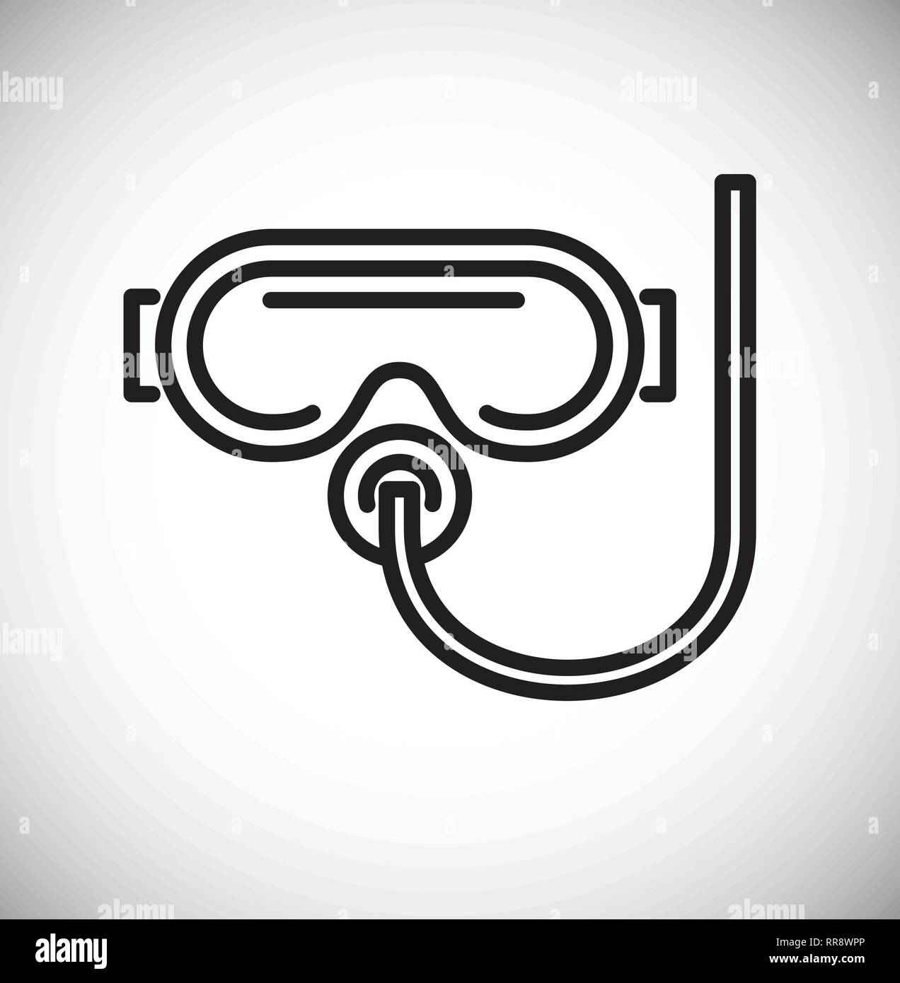 Scuba line icon on white background for graphic and web design, Modern ...