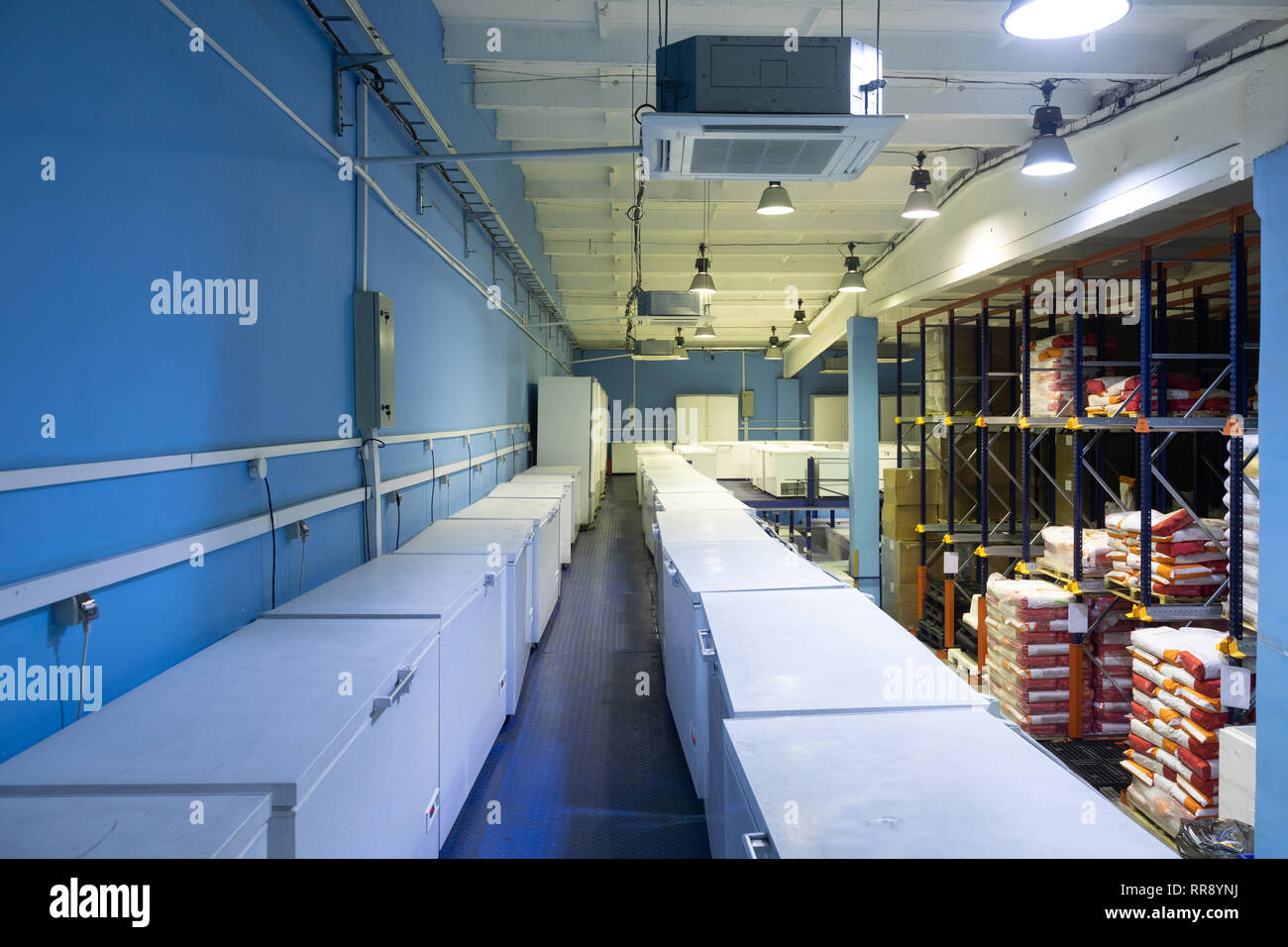 Cold Food Storage Warehouse High Resolution Stock Photography and