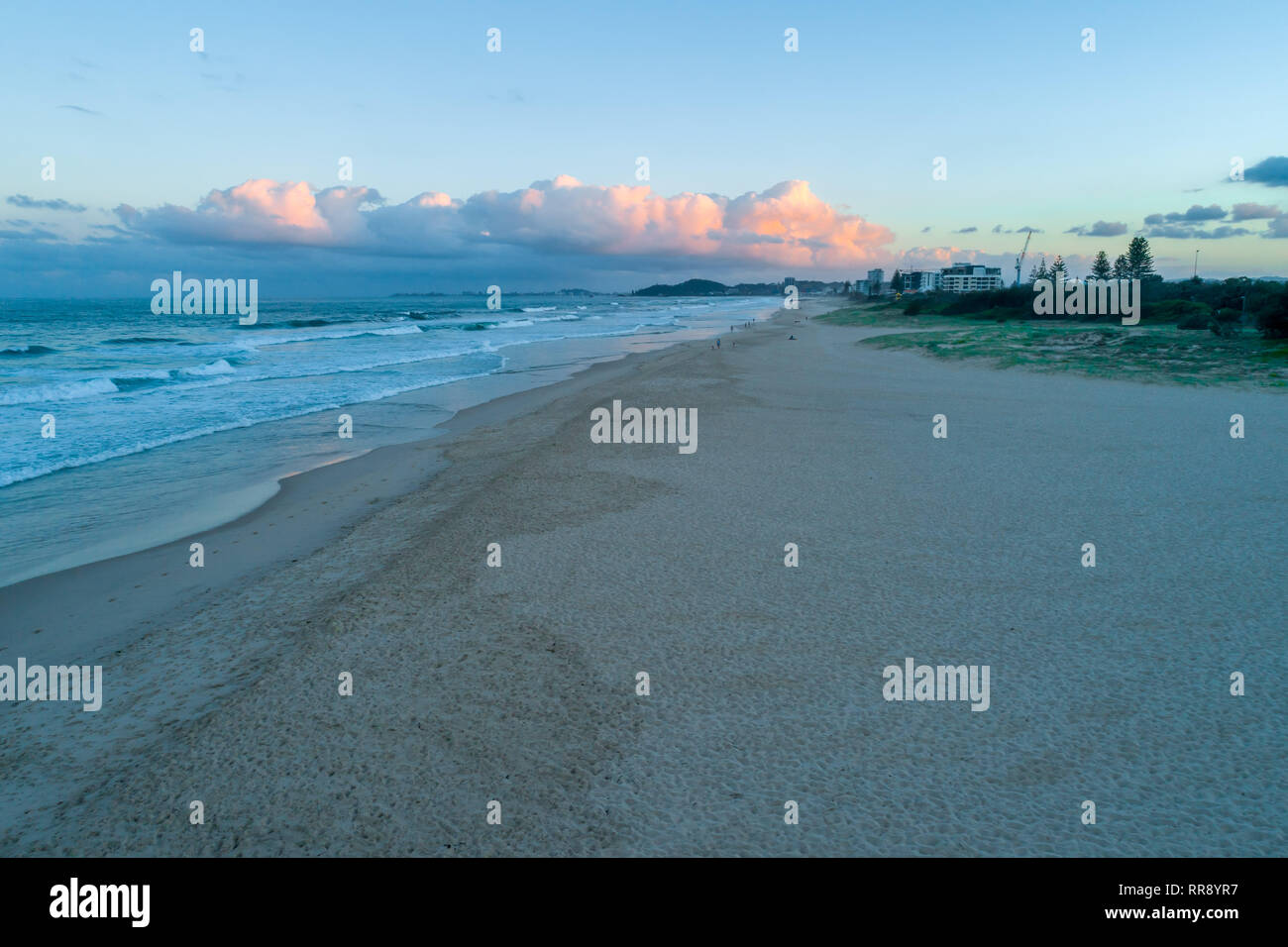 Tallebudgera offleash dog beach at sunset. Gold Coast, Queensland, Australia Stock Photo Alamy