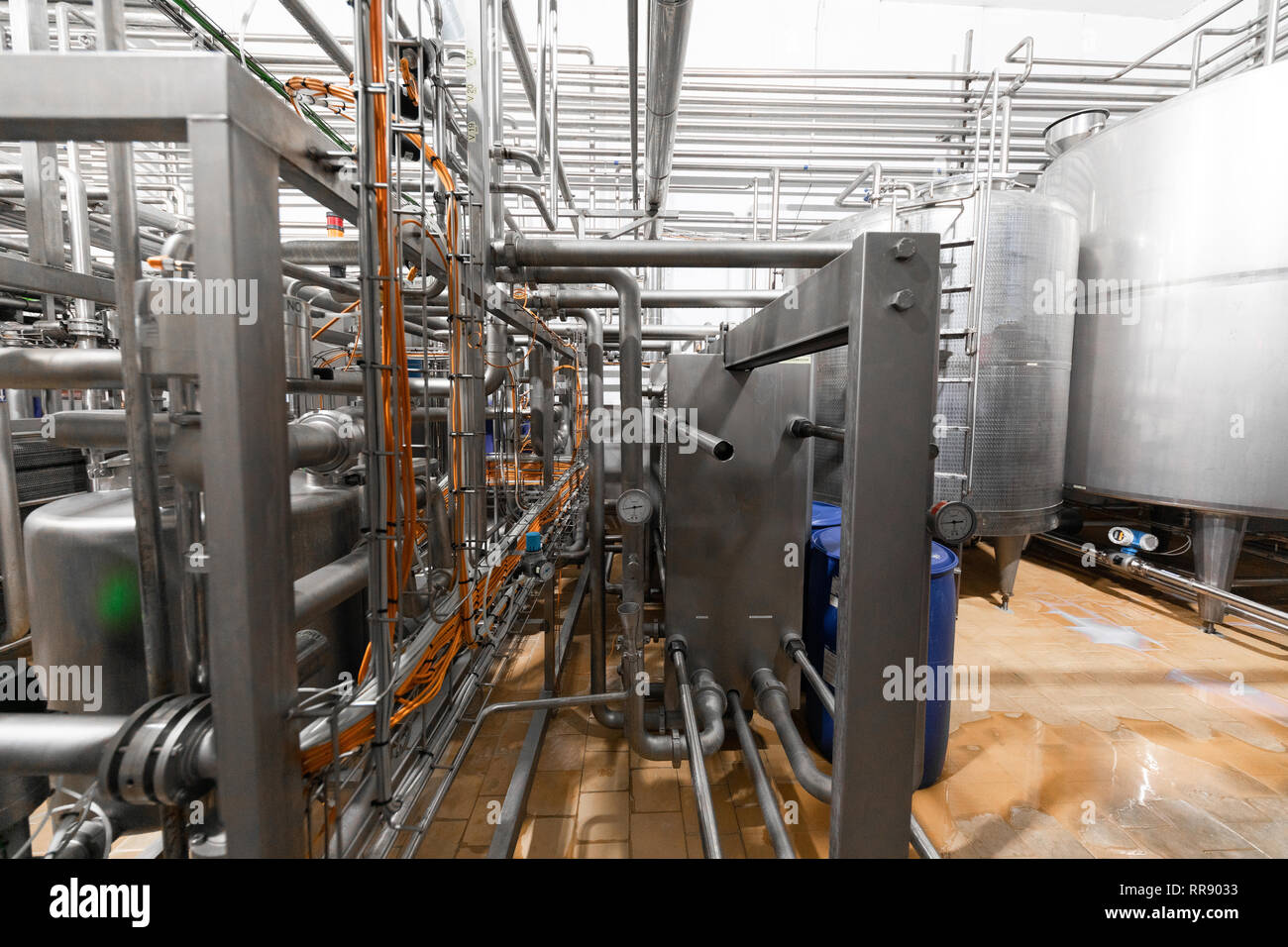 Pipeline and cleaning plant control system Stock Photo Alamy
