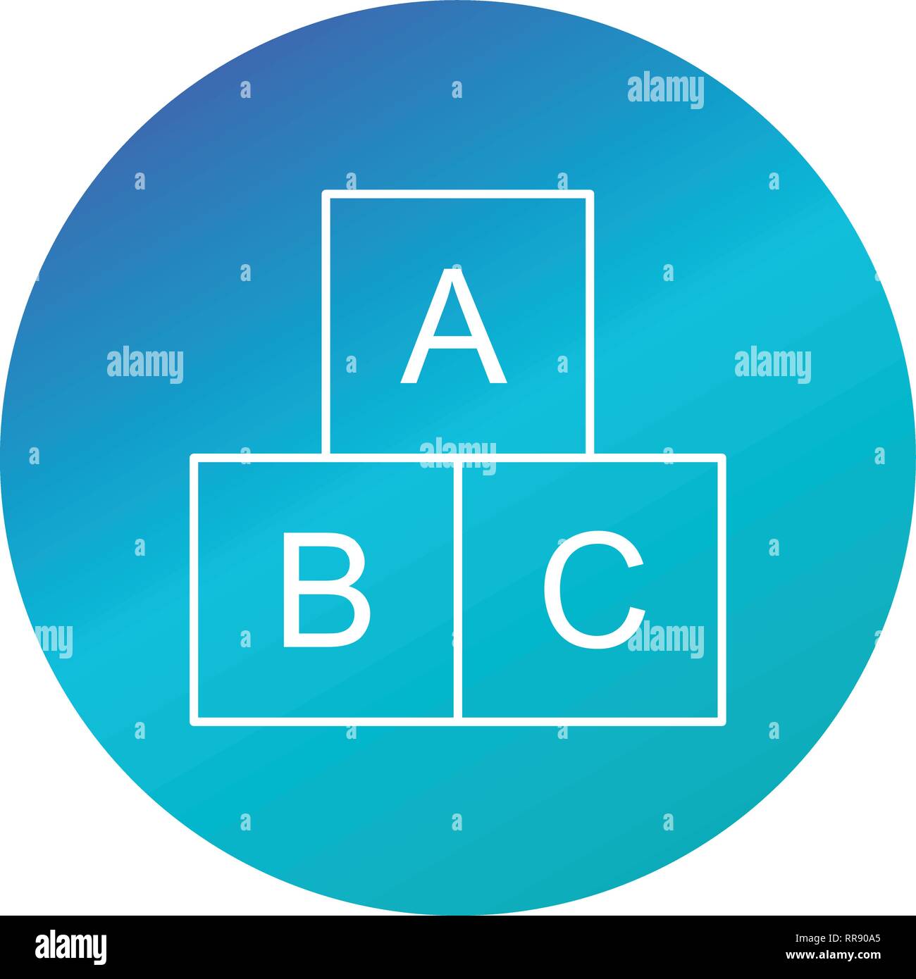 Abc cubes icon outline Stock Vector Images - Alamy