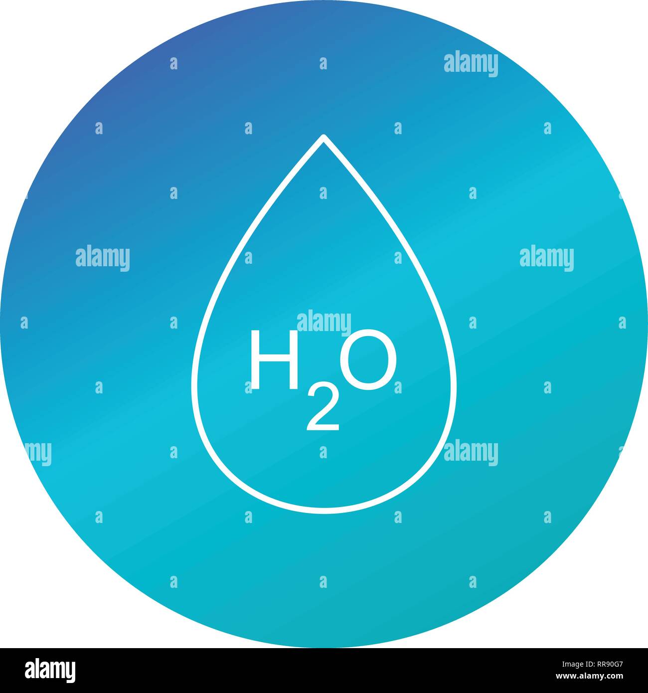 H2O  Vector Icon Sign Icon Vector Illustration For Personal And Commercial Use... Clean Look Trendy Icon... Stock Vector