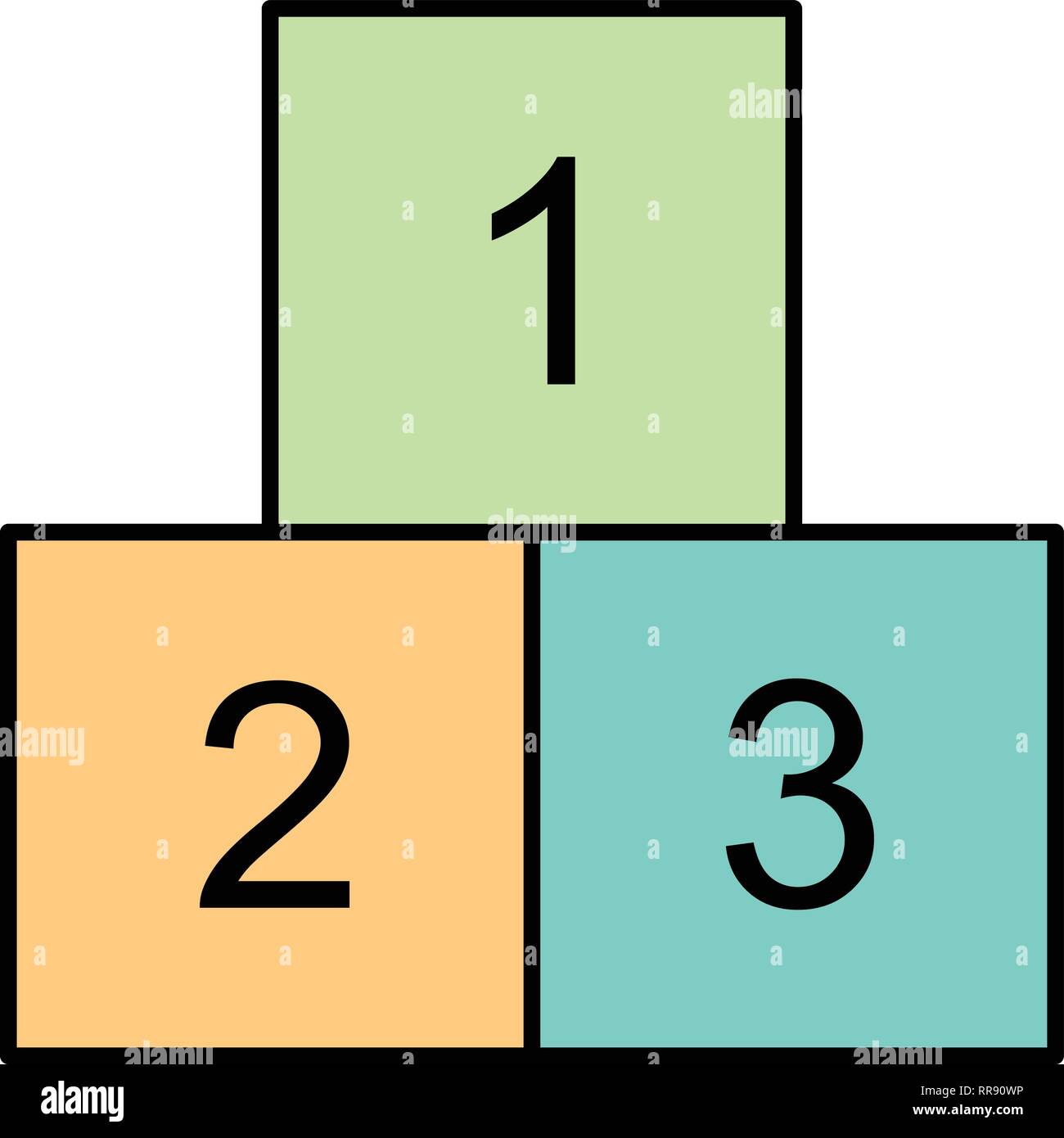 123 Cubes Vector Icon Sign Icon Vector Illustration For Personal And ...